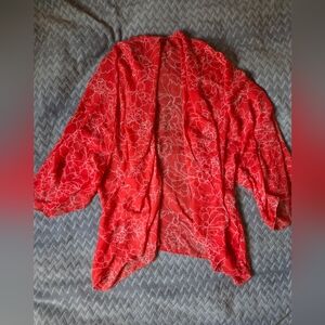 ⏰️LAST CHANCE⏰️Orange Floral Light Cardigan